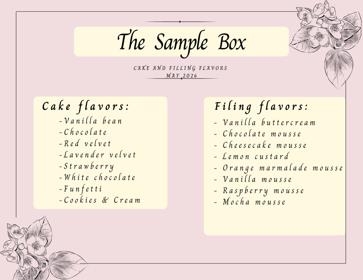 Monthly Sample Boxes